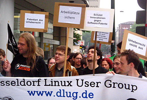© www.linux-praktiker.de: Demonstration gegen Software-Patente