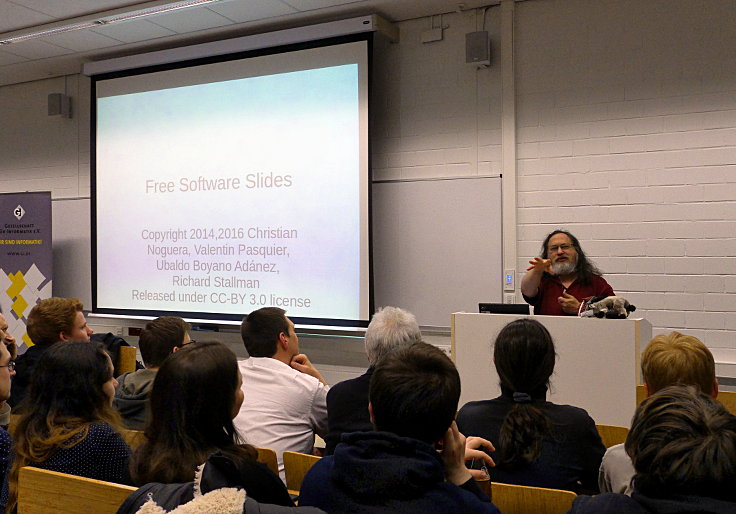 © www.linux-praktiker.de: Richard Stallman in Köln